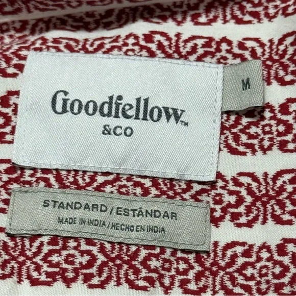 Goodfellow & Co Maroon and White Striped Shirt - Picture 6 of 7